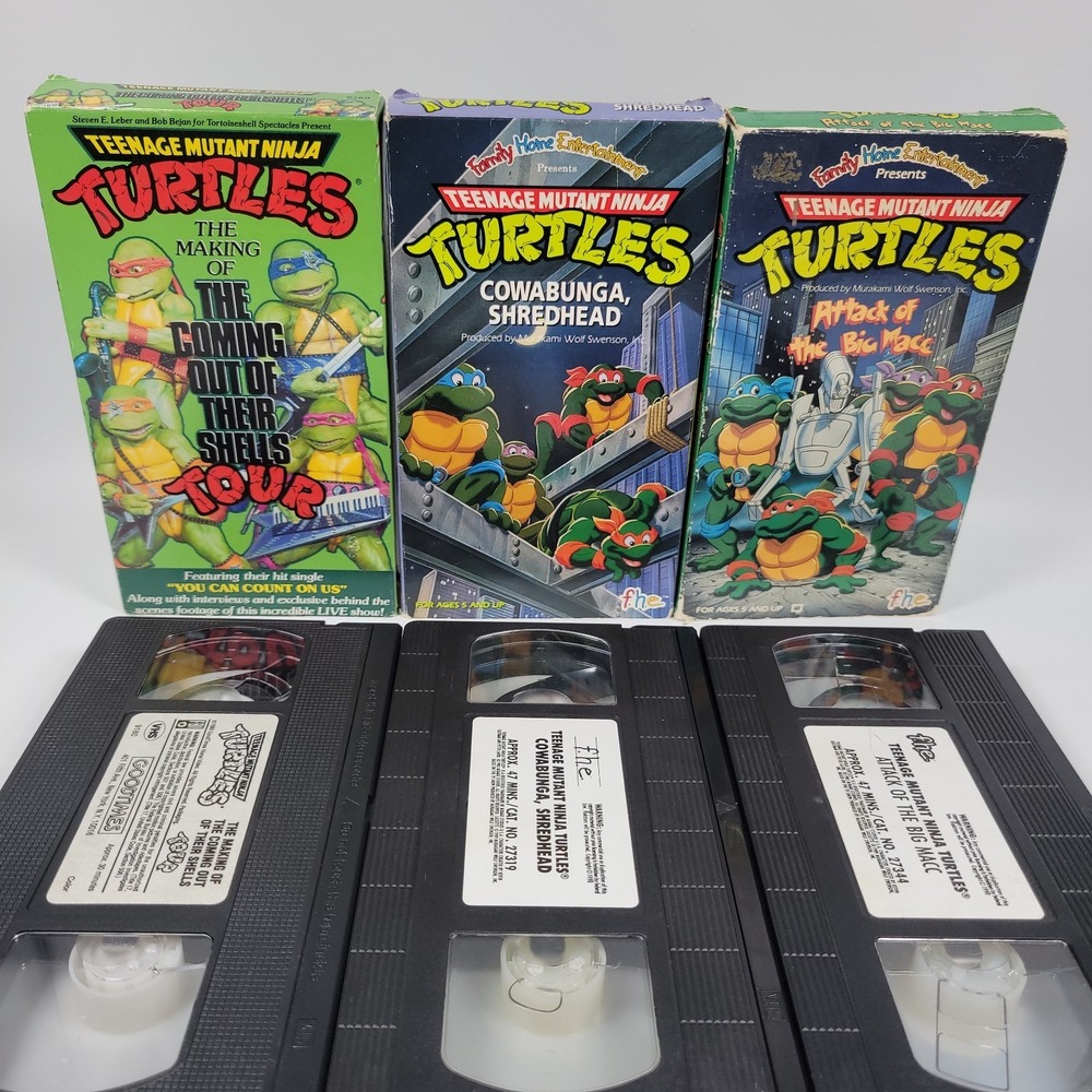 TMNT Making Of Coming Out Of Their Shells Tour FHE Cartoon VHS Video Tape lot‎ - Picture 5 of 8